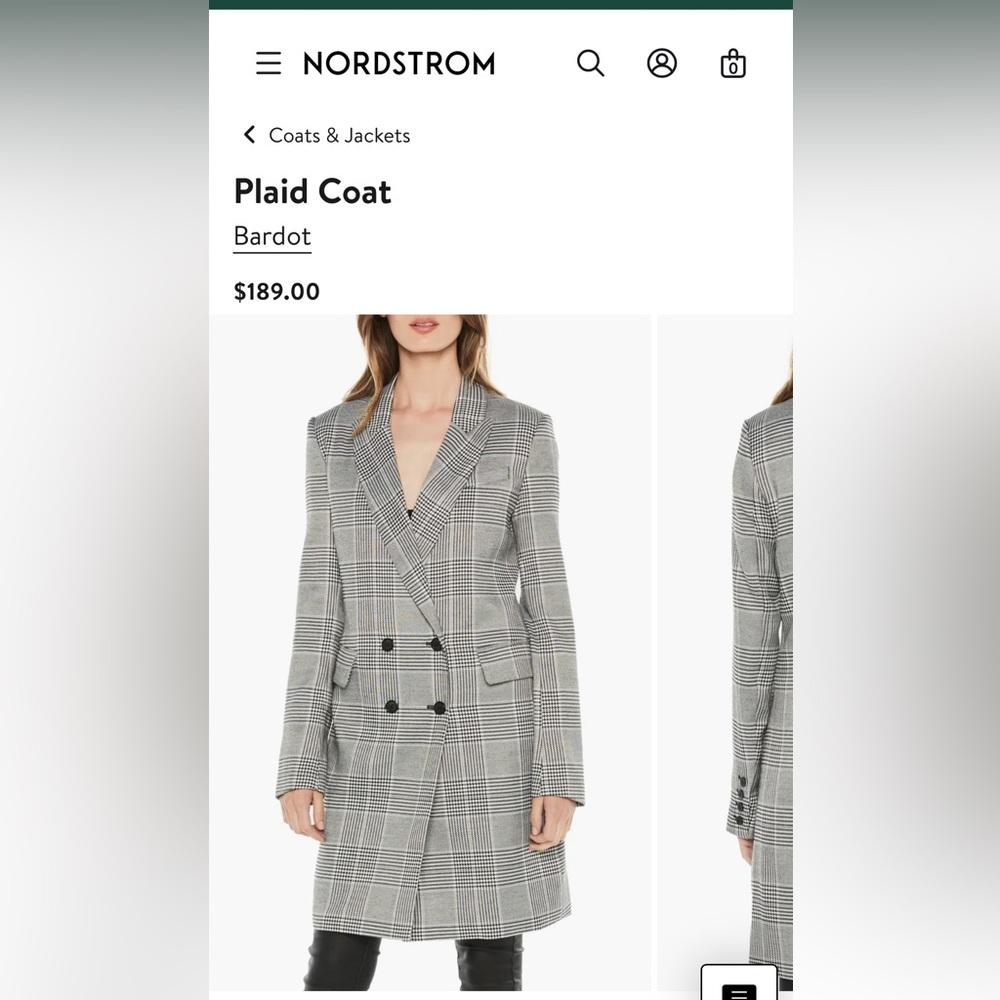 Bardot Women's Checkered Blazer - Gray